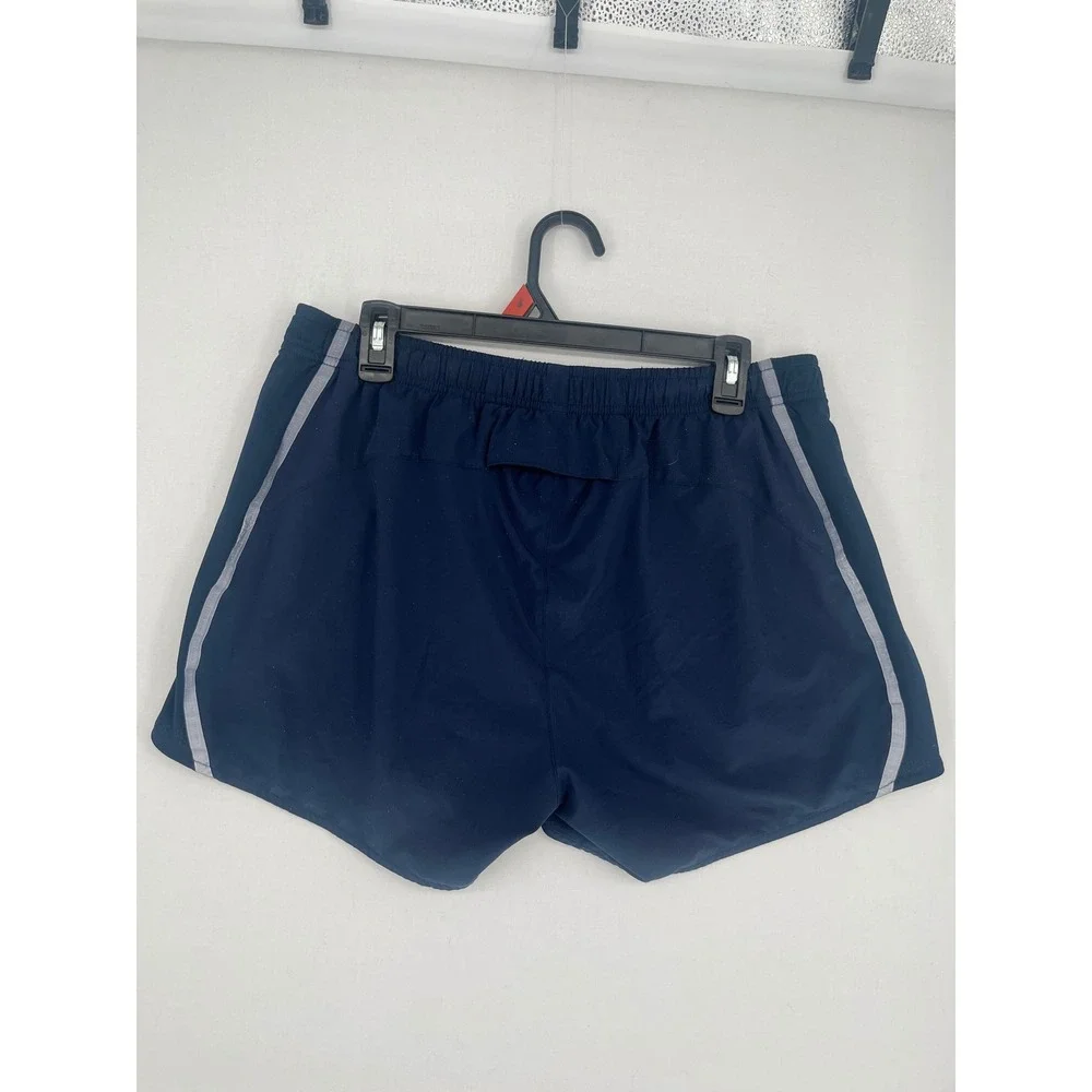 Asics Running Shorts Mens Large Reflective Stripes Navy Blue 2782